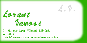 lorant vamosi business card